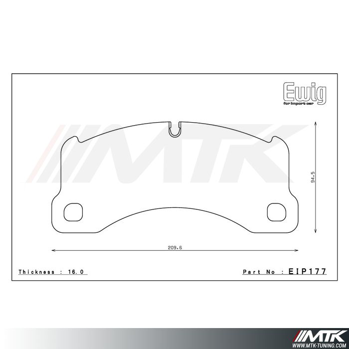 Plaquettes Endless N39S EIP177 pour PORSCHE Macan
